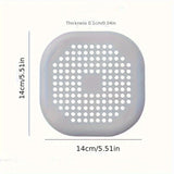 Square Silicone Drain Sticker Bathroom Sewer Hair Filter Drain Cover Household Bathroom Drain Mat