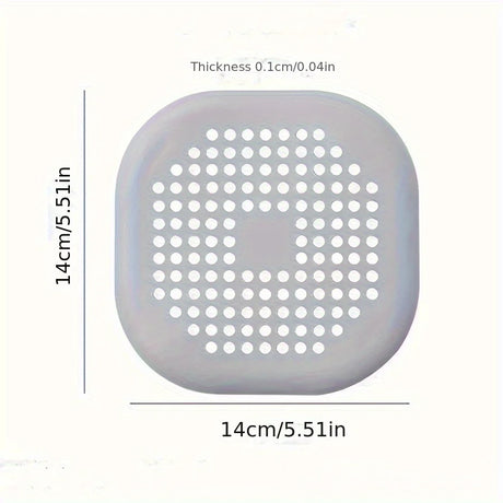 Square Silicone Drain Sticker Bathroom Sewer Hair Filter Drain Cover Household Bathroom Drain Mat
