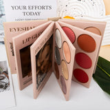 Eye Shadow Palette Five-page Flipbook Matte Pearlescent Lasting Non-smudge Multi-function Blush Contouring Highlighter Makeup