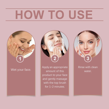 Rice Facial Cleanser Exfoliating Remove Dirt Anti Acne Oil Control Deep Cleansing Pores Shrinking Brightening Cleansing Mousse