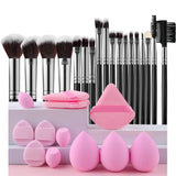 18PCS Women's Makeup Brushes Set - Eye Shadow Foundation Blush Cosmetic Brushes Soft Make up Tools with Storage Bag