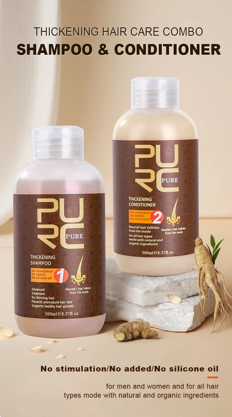 PURC Hair Shampoo Conditioner Hair Growth Oil Sets Smoothing Hair Loss Treatment Repair Damamged Nourish Hair Care Products