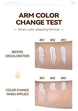 Color-Changing Sunscreen Foundation,Skin Tone Matching,All-Day Long-Lasting Wear,Perfect Base for Flawless Makeup