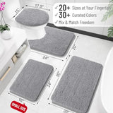 Bathroom Rugs 30x20, Extra Soft Absorbent Chenille Bath Rugs, Rubber Backing Quick Dry, Machine Washable Bath Mats for Bathroom