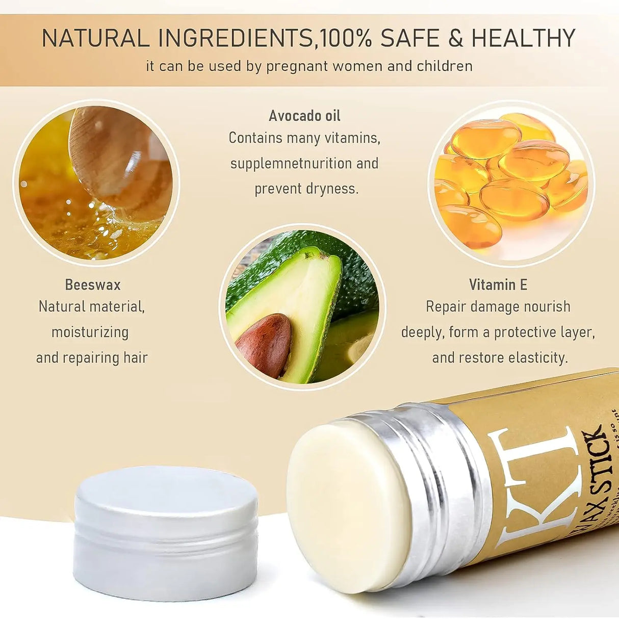High Quality Hair Wax Stick for Wigs and Hairstyling-Edge Control, Non-Greasy Pomade for Fly Away and Frizzy Hair,Christmas gift