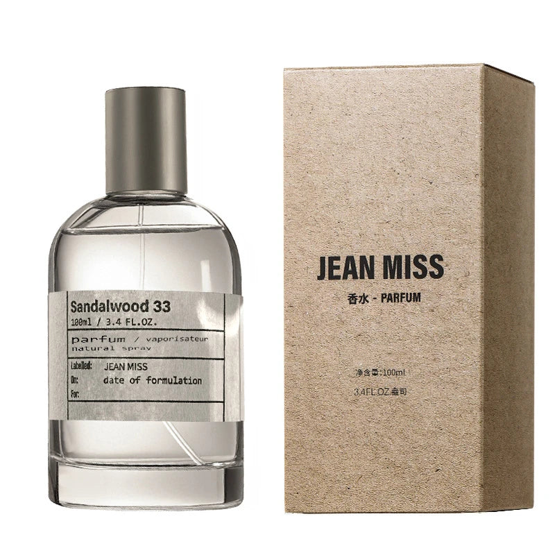 Sandalwood Fresh Fragrance Eau De Toilette Classic Fruity Notes Women Man Parfum Bergamot Body Spray 100ml Unisex Perfume