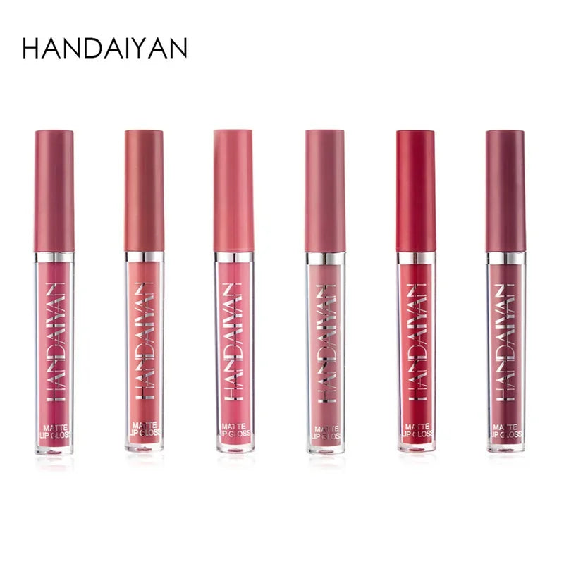 HANDAIYAN 1/6 PCS Lipstick Set Make-up for Women Non Stick Cup Waterproof Long Lasting Cosmetics Korean Makeup Matte Lipstick