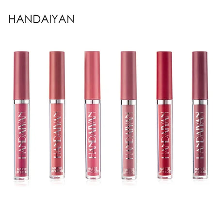 HANDAIYAN 1/6 PCS Lipstick Set Make-up for Women Non Stick Cup Waterproof Long Lasting Cosmetics Korean Makeup Matte Lipstick
