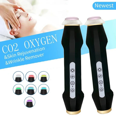 New Design - Portable CO2 Oxygen Bubble Pen Rechargeable Exfoliate Device Handheld Facial Clean Machine SPA Beauty Capsules