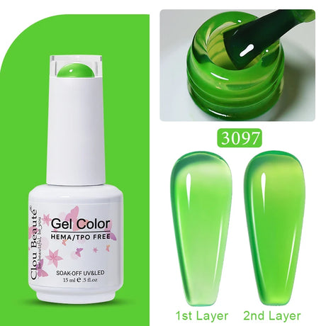 Clou Beaute Jelly Color UV Gel Manicure Summer Pink Nude Gel Nail Rainbow Nail Supplies For Professionals Semi-permanent Varnish