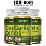 Organic Garlic Extract Capsule for Cardiovascular Health Detox Support Immune Nutrition Supplement