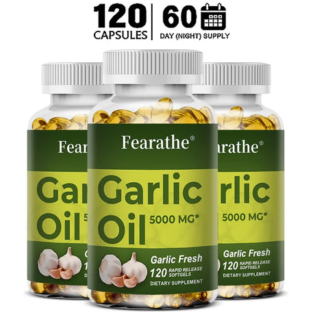 Organic Garlic Extract Capsule for Cardiovascular Health Detox Support Immune Nutrition Supplement