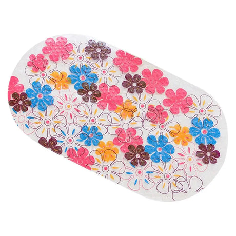 Soft Cartoon PVC Kids Anti Slip Bath Mat Non Skid Safety With Sucker Shower Mat Massage Bathtub Mats Pad