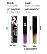 Matte Vampire Black Purple Lipstick Waterproof Long Lasting Lip Gloss Halloween Christmas Moisturizing Pigmented Lip Makeup