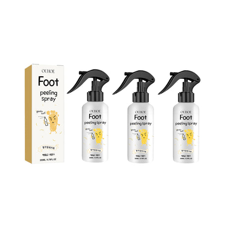 Ouhoe Foot Exfoliating Spray 72H Moisture Lock Callus Softener Anti Dry Crack Repair Odor Control Brightening Foot Care Liquid