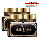 AILKE Whitening Face Cream, Day and Night Facial Cream, Lightening with Kojic Acid, Reduce Wrinkles, Freckles, Black Spots