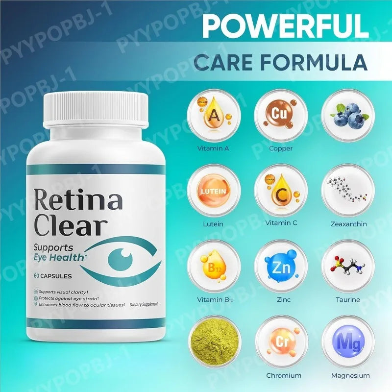 60 Count Eye Protection Capsules Supports Visual Clarity and Relief Eye Fatigue Supplement Contain Lutein,multivitamin & Zinc