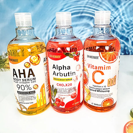 500ML Vitamin C AHA HYALURONIC& NICOTINAMIDE Face Serum Moisturizing Lightening Body Cream