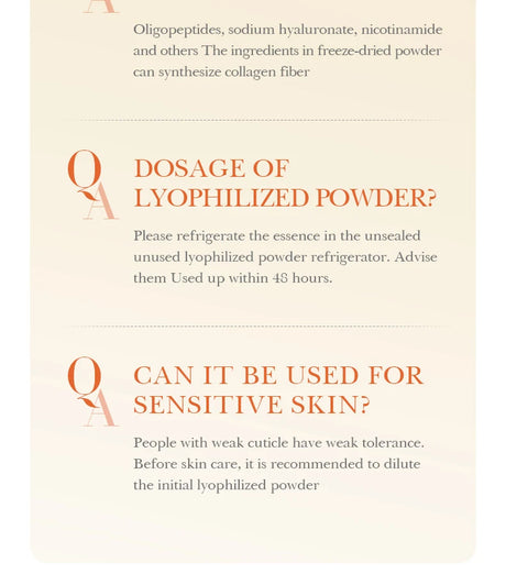 Face Serum Oligopeptide Freeze Dried Powder Nourish Tighten Skin Care Sensitive Repair Smooth Facial Essence Beauty