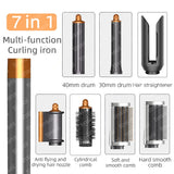 TINSOL 7 in 1 Multi-Function Hair Dryer & Styling Tool Automatic Curling Set 1300W Straightener Professional Salon Hair Dryer