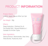LAIKOU Japan Sakura After Sun Gel 50g 96% Aloe Vera Soothing Sunburn Care Deep Moisturizing