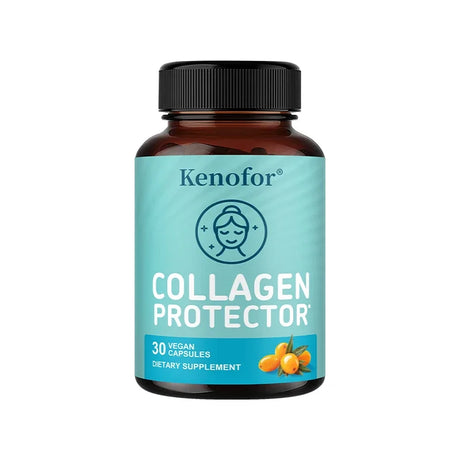 Vegan Collagen Capsules, with 500mg Sea Buckthorn, Promote Healthy Skin Hair Nails and Digestive System