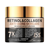 HISENRAIN Retinol Collagen Face Cream - Anti-Aging Intense Moisturizer, Reduce Wrinkles Fine Lines & Firm Skin.