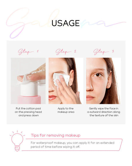 LAIKOU Portable Makeup Remover Lashes Cleansing Liquid Water Lip Eye Gentle Care Make-Up Travel Skin Remover Face Skincare 100ml