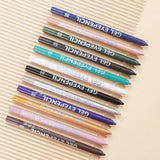 12 Colors Shine Pearlescent Eyeliner Pencil Waterproof Lasting Matte White Black Brown Smooth and Easy To Color Eyeliner Gel Pen