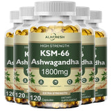 Ashwagandha Capsules Support Antioxidant Lipid-lowering Stress-relief Improve Sleep Enhance Immunity Increase Energy and Focus