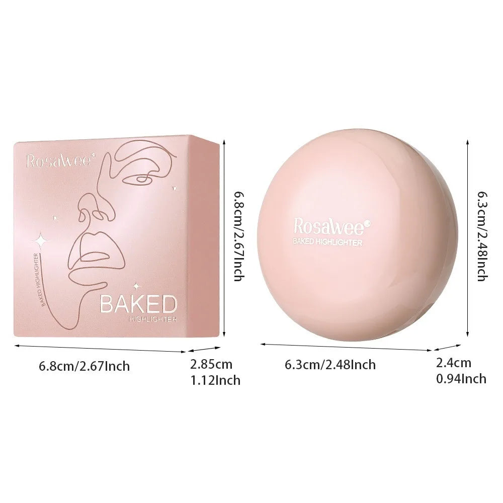 3D Face Highlighter Powder Instant Silky Baked Shimmer Illuminator Makeup Natural Glossy Brighten Contouring Glitter High Gloss