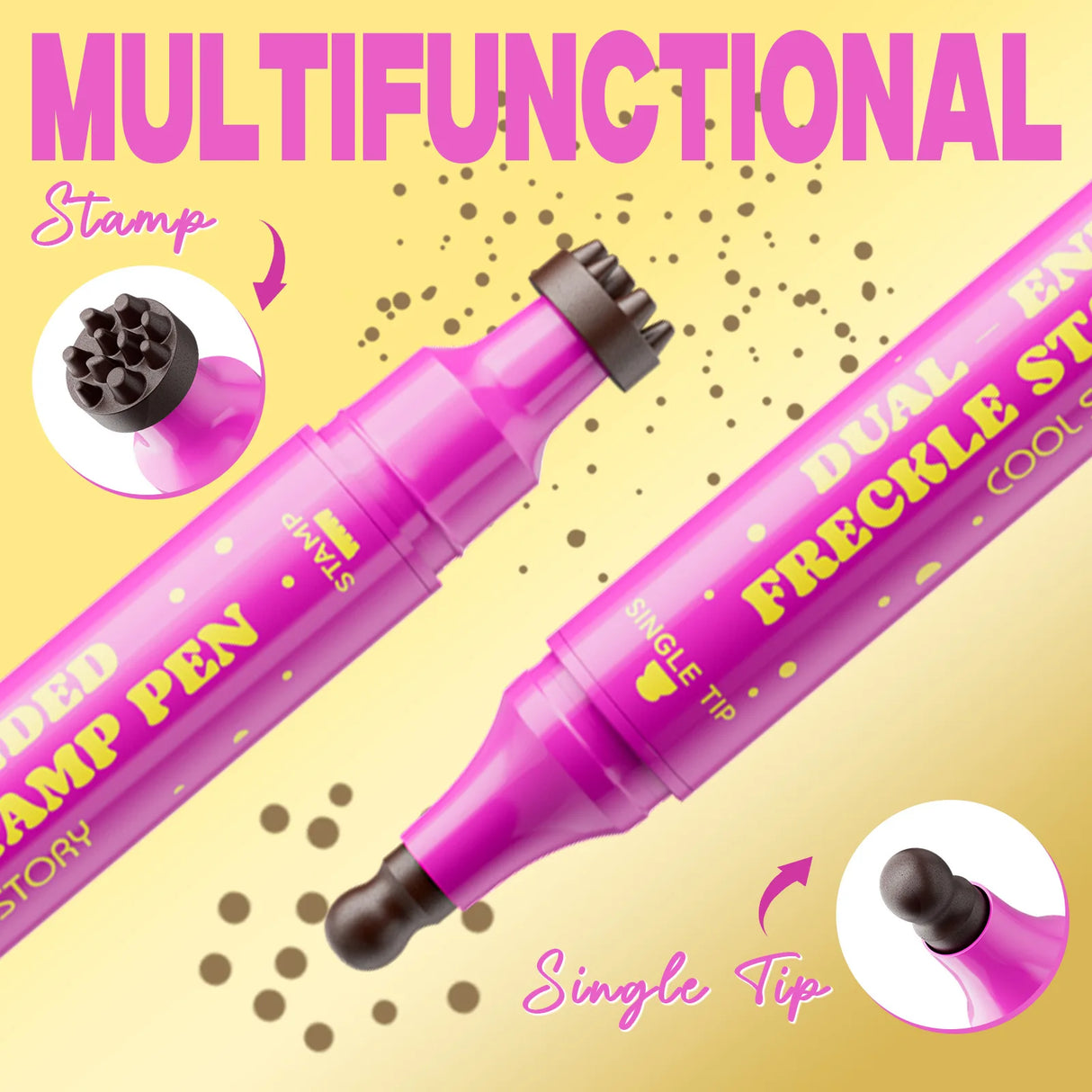 Double Eyeliner Freckles Pen All-in-One Natural Waterproof Lasting Seal Spot Pen Natural Simulation