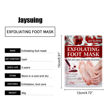 Exfoliating Feet Mask Sock Exfoliation Scrub for Feet Mask Remove Dead Skin Moisturizing Pedicure Anti Crack Foot Patch Spa 5PCS