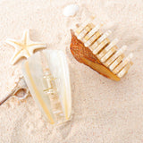 1 piece personalised Hebrew Cone Shell and a Textile Cone shell hair claw for sumer holiday