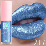 18 Colors Diamonds Glitter Lip Gloss Long Lasting Waterproof Liquid Lipstick Pearl Shining Lip Color Sparking Lip Makeup Women