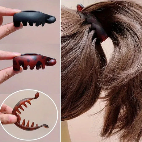 4 pcs banana clips, small size, vertical clips for women, elegant high ponytail hairpins, twist clips, simple hair accessori