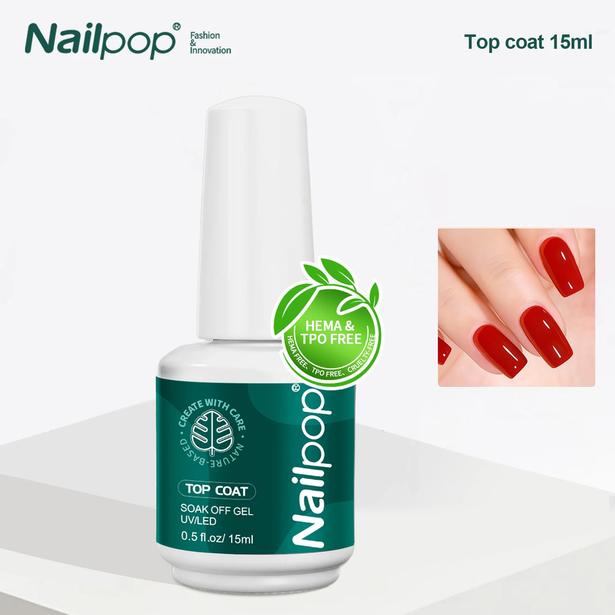 Nailpop 15ml Builder Gel Nail Polish for Nail Apex & Extension Strengthener Upgraded Soak Off UV Gel Rhinestone Glue 4 Colors
