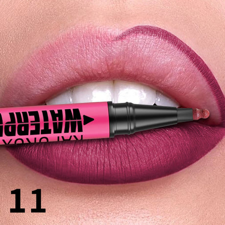 Lip Liner Waterproof, Sweatproof, Matte Multi-color Correcting Liquid Lipstick Pen Sexy Red Brown Lip Makeup for Women Gifts