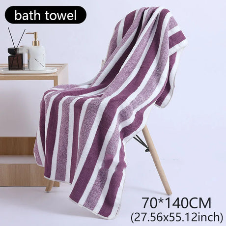 Striped Pattern Towel New Home Soft and Comfortable Bath Towels for Men and Women, Quick Drying Absorbent Towels For Bathroom