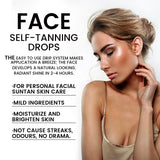 EELHOE Self Tanning Drops Sunless Skin Tanning Oil Liquid Dark Self Tanner Water Serum for Face Body Fake Indoor Tan Lotion 30ml