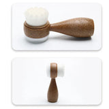 New Coconut Shred Handle Facial Brush Double Sided Facial Cleanser Blackhead Removing Pore Cleaner Exfoliating Facial Brush