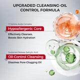 NING DERMOLOGIE Amino Acid Korean Facial Cleanser with Salicylic Acid Help with Pore Tighten, Acne & Blackheads