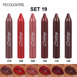 6PCS/SET Creamy Matte Lipstick Kit, 6 Versatile Everyday Lip Shades, Silky Smudge-Proof Lip Crayon, Smooth Glide-On Application, Lightweight Comfortable Wear, Travel-Friendly Beauty Essentials