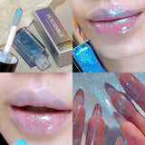 HERORANGE Glittering Mirror Lip Glaze, Watery Shimmering Light Lip Gloss Makeup 6 Colors, Hydrating Moisturizing, Long Lasting