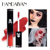 Matte Vampire Black Purple Lipstick Waterproof Long Lasting Lip Gloss Halloween Christmas Moisturizing Pigmented Lip Makeup