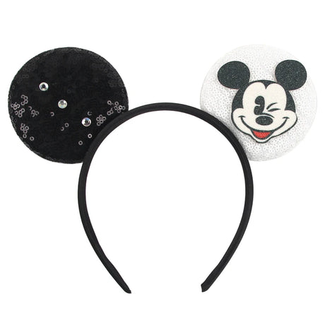 Newest Festival Party Cosplay Mouse Ears Headband 3.3" Ears Glitter Hairband Without Bow For Boys DIY Cartoon Hair Accessories