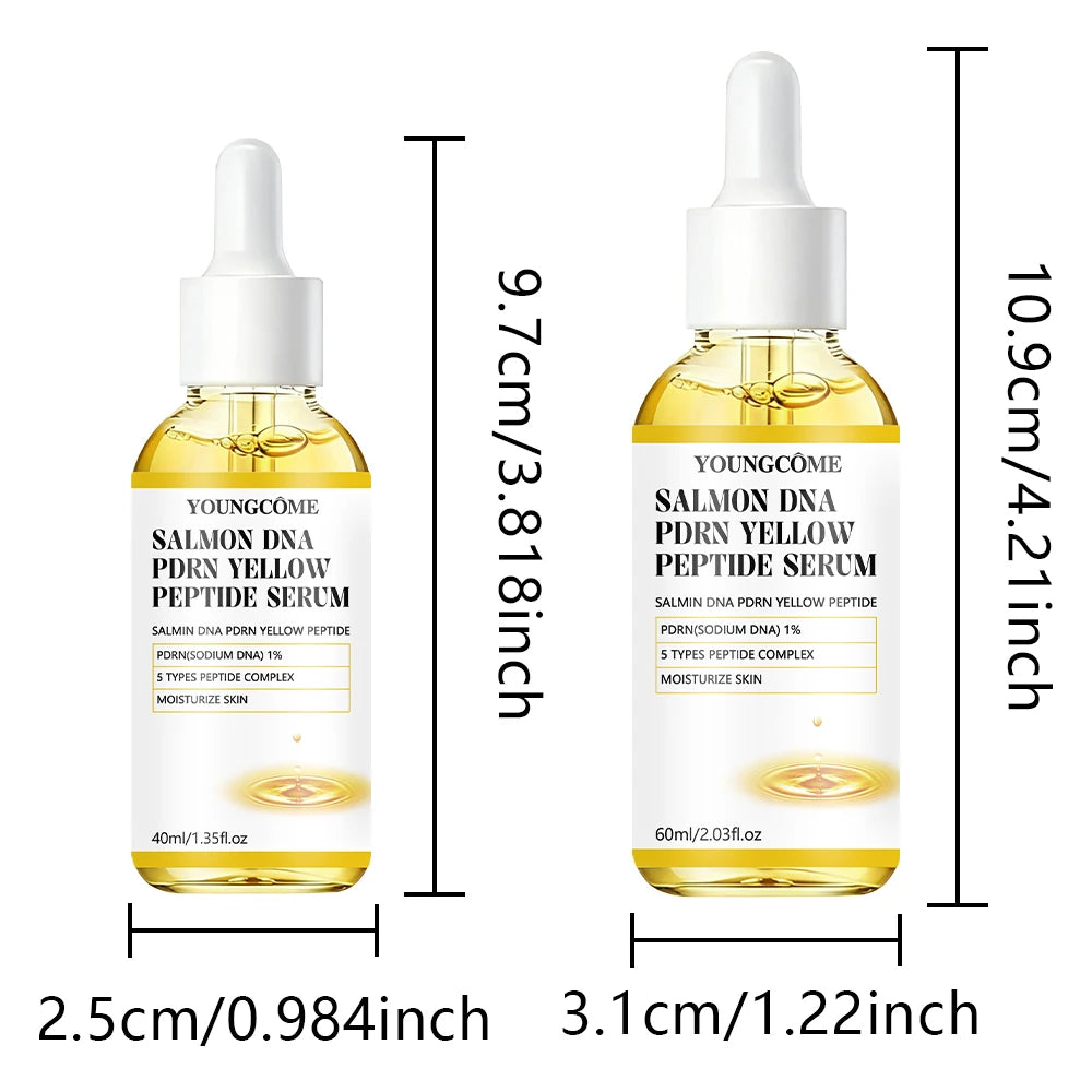 Salmon DNA PDRN + Yellow Peptide Complex Serum - Face Firming, Hydrating, Skin Repair, Radiance Glow, Lifting Treatment for Dull