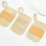 6pcs Natural Loofah Exfoliating Sponges - Gentle Body Scrubber for Shower & Bath, Bamboo Fiber Cleaning Pads