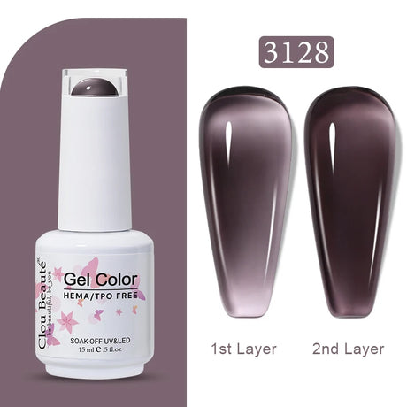 Clou Beaute Jelly Color UV Gel Manicure Summer Pink Nude Gel Nail Rainbow Nail Supplies For Professionals Semi-permanent Varnish