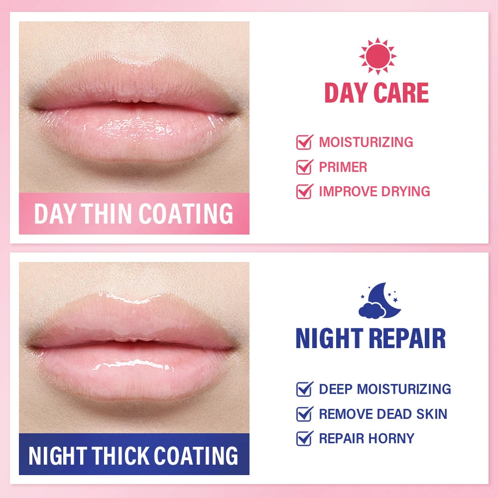 Hydrating Glowing Lip Balm Overnight Lip Mask Moisturizing Repair Cracked Lips Soften Fine Lines Mild Exfoliating Clear Dead Ski